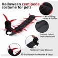 thumbnail image 6 of Halloween Cat Costume Centipede Outfit, Funny Pet Centipede Costume with Adjustable Straps, Cat Centipede Cosplay Outfit for Small Medium Large Cats(Red), 6 of 6
