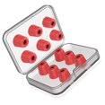 thumbnail image 2 of 12 unids / set almohadillas de espuma viscoelástica almohadillas de repuesto para auriculares internos, rojo, espuma viscoelástica Inevent EL3314-04B, 2 of 7