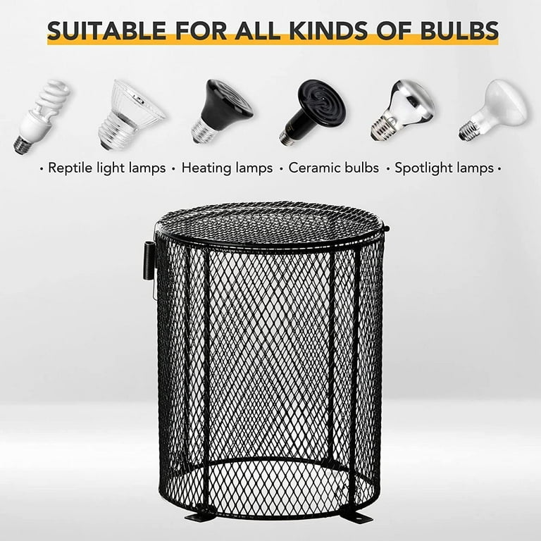 Simple Deluxe 5.5 Reptile Heater Guard Heat Protector Anti Scald Cover Mesh Cage Heating Lamp Lampshade Ceramic