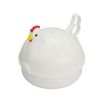 Microwave Egg Cooker Adorable Chicken Shaped 4 Eggs Capacity Poacher with Lid Rapid Boil Steamer for Soft Hard Boiled Eggs 5.5*5 In