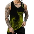 thumbnail image 2 of ALLLIST Summer Men's Tank Tops Sleeveless Big And Tall Pullover Yellow Flame Casual Shirts for Men Size S-4XL, 2 of 5