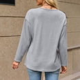 thumbnail image 6 of Edvintorg Knit Cardigans for Women V Neck Long Sleeve Loose Casual Button Down Cardigan Women's Clothes Gray S-2XL, 6 of 6