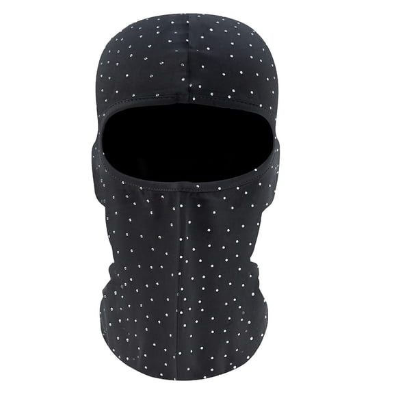 DOVACKA Summer Bling Sequins Cooling Balaclava Ski Mask, Breathable UV Neck Gaiter Face Cover for Women Motorcycle Cycling