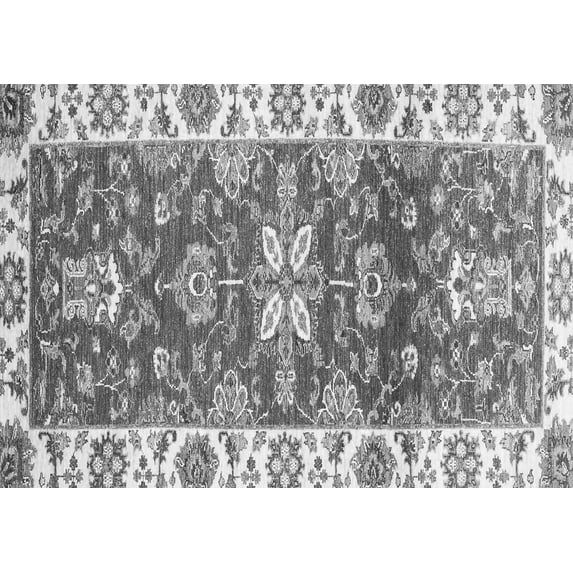 Ahgly Company Indoor Rectangle Abstract Gray Modern Area Rugs, 3' x 5'