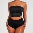 thumbnail image 2 of 2024 Women's Sexy Split Bikini Swimsuit - High Waist Push-Up Two Piece Set with Cover-Up Skirt (Nylon/Spandex, S-XXL), 2 of 5