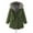 Army Green, variant on Noarlalf Womens Winter Coats, Winter Jackets for Women, Women's Winter Padded Jacket with Fluffy Collar Loose Winter Coat Winter Coats for Women Army Green L