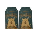 thumbnail image 2 of 100 PCS Santa Claus Paper Cards Xmas Party Supplies DIY Kraft Tags Labels Gift Wrapping Paper Tags Merry Christmas Decor Bear Bull, 2 of 6