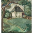 thumbnail image 2 of Cyprián Majerník 12x13 Gold Ornate Wood Frame and Double Matted Museum Art Print Titled - Landscape Near Třebon (1932), 2 of 4