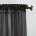 thumbnail image 5 of Mainstays Marjorie Sheer Voile Rod Pocket Single Curtain Panel, 1 Panel, Black, 59"W x 63"L, 5 of 7