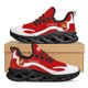 thumbnail image 1 of Zapatos deportivos para exteriores con suela gruesa y diseño de la bandera nacional de Tonga, color rojo y moderno., 1 of 6