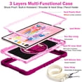 thumbnail image 5 of Dteck Case for Samsung Galaxy Tabn S9 / S9 FE 5G Tablet Case with 360 Rotating Hand Strap & Stand, Crossbody Drop-Proof Case for Galaxy Tab S9 FE 10.9"/ S9 11",Rose + Pink, 5 of 8