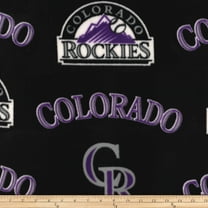 Fleece Colorado Rockies MLB Baseball Sports Team Fleece Fabric Print by the yard (60069B)
