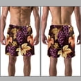 thumbnail image 3 of luoweisi Men's Beach Shorts Quick Dry Swim Trunks with Mesh Lining Grape L, 3 of 5