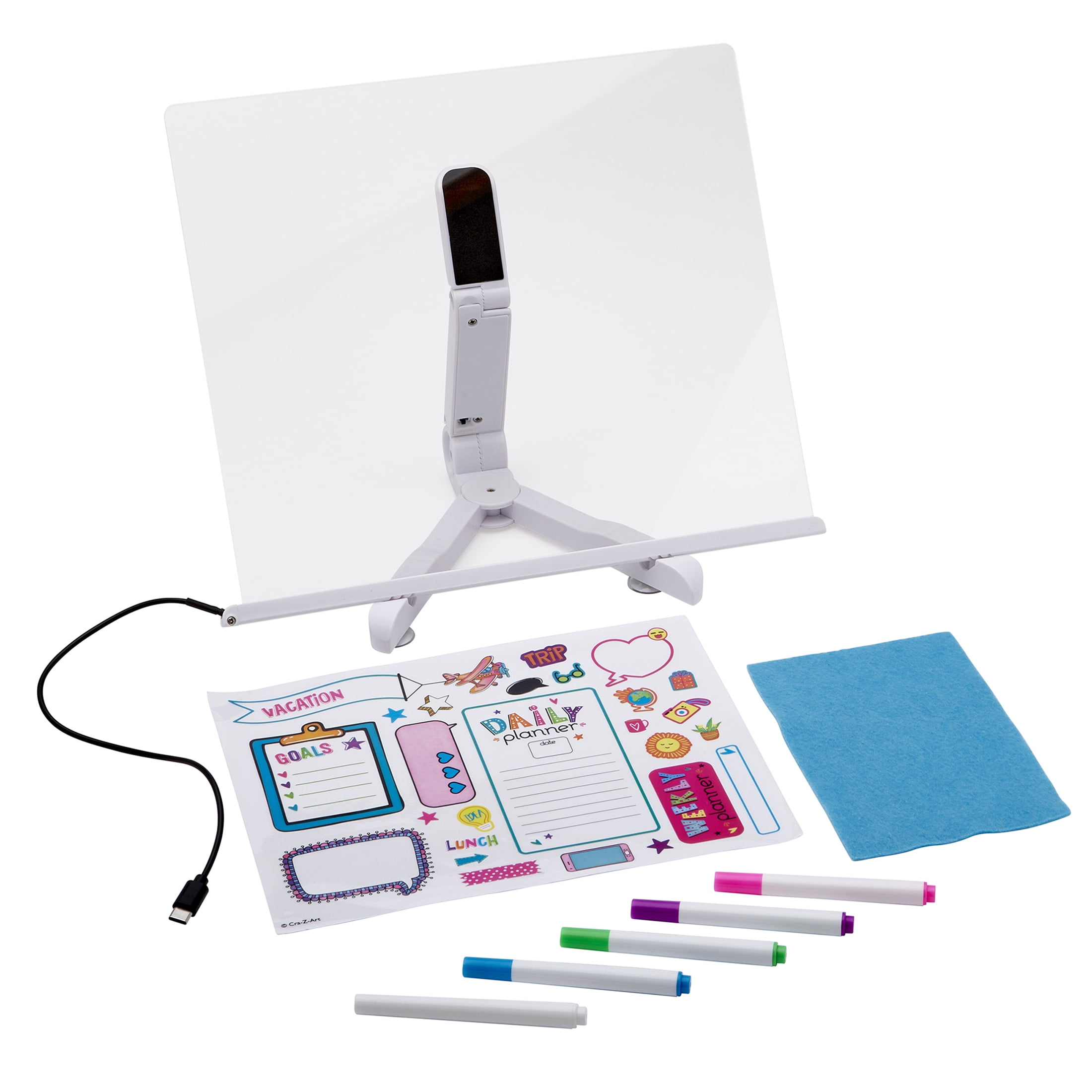 Cra-Z-Art LED Neon Glow Note Board  For Kids, Acrylic Dry Erase Board with Light, Ages 8 and up