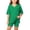 Green, variant on Iyufng Old Girls 2 Piece Outfits Summer Casual Sets Solid Color V-Neck Short Sleeve Top and Shorts 4-15 Years
