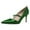 Green, variant on YDN Women Classic Pointed Toe Mary Janes Mid Slim Heels Slip On Buckled Strap Pumps Casual Party Dressy Shoes Size 7 Green