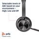 thumbnail image 3 of Poly - Auriculares Voyager Focus 2 UC USB-A (Plantronics) - Auriculares Bluetooth de doble oreja (estéreo) con micrófono boom - Compatible con USB-A PC/Mac - Cancelación activa de ruido - Funciona con, 3 of 5