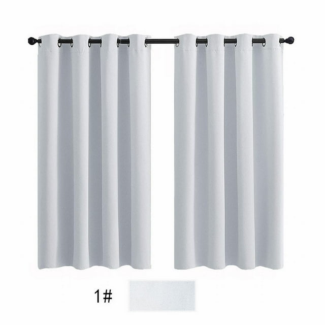 Panneaux de Rideaux Thermiques Isolés Occultants pour Salon Couleur Bleu Bébé Ensemble de Rideaux de Douche Rideau de Séparation de Bain Sans Perçage 107cm*214cm(42x84)