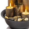 thumbnail image 3 of Alpine Tiered Column Tabletop Fountain w/ 3 Candles, 11 Inch Tall, 3 of 11