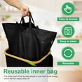 thumbnail image 4 of Kitchen Recycle Bin 95L Kitchen Trash Can with Removable Inner Bag Oxford Cloth Bottle Recycle Bin with Handle Foldable Recycle Basket for Indoor Home Kitchen, 4 of 10