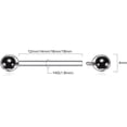 thumbnail image 2 of Glaciersei Nipple Ring Internally Threaded Nipple Barbell 14G Nipple Piercing Jewelry G23 Titanium, 2 of 5