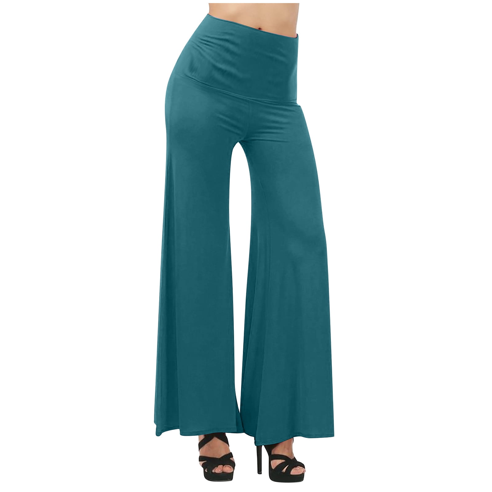 G Gradual 28303234 Inseam Womens Bootcut Yoga Pants Long Bootleg  High-Waisted Flare Pants with Pockets Blue-Flare-32-M