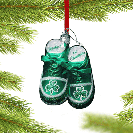 baby shoes christmas ornament