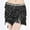 Black, variant on Bohemian Waist Scarf With Sequins Fringe Belly Dance Wrap Skirt For Performance And Party Wear