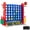 Blue+Red, variant on Costway 4 in a Row Connect Game with Mesh Net, Carrying Bag, Height Adjustable, Ring Toss Pink+White