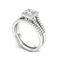 thumbnail image 2 of 1 Carat T.W. Diamond 10kt White Gold Single Halo Engagement Ring Set, 2 of 4