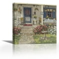 thumbnail image 1 of Front Porch In Maine - Contemporary Fine Art Giclee on Canvas Gallery Wrap - wall décor - Art painting - 36 x 36 Inch - Ready to Hang, 1 of 2