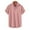 Pink, variant on Lenago Mens Dress Shirts Casual Turndown Collar Solid Short Sleeve Button Shirt Tops Blouse