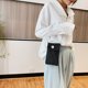 thumbnail image 4 of Bolso de hombro a la moda para mujer bandolera de mano Ehuebsd con cadena elegante negra plateada pequeña para teléfono para compras diarias de viaje, 4 of 9