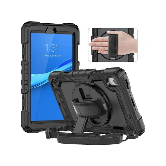 Case for Lenovo Tab M8 8 inch FHD 2020 TB-8705F TB-8705N, Lenovo Tab M8 (2nd Gen) 8'' HD 2019 TB-8505X TB-8505F, Lenovo Smart Tab M8 TB-8505FS Cover w/ Pen Holder Screen Protector Stand Shoulder Strap