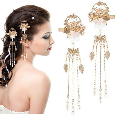 Side Hairpin Pearl Clip Alloy Bobby Pins Bride Wedding Accessories Women's Vintage