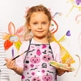 thumbnail image 3 of Halloween Pink Spooky Hearts and Ghosts Kids Aprons for Girls and Boys,Adjustable Neck Strap Toddler Aprons for Kids Cooking Baking,23.6"x19", 3 of 7