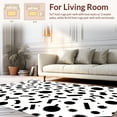 thumbnail image 2 of Ultra Soft Area Rug, Modern Black and White Spotted Abstract Area with Irregular Polka Dot Motif, Non Slip, Stain Resistant, Washable Area Rugs for Living Room, Bedroom(Black, 2X3), 2 of 8