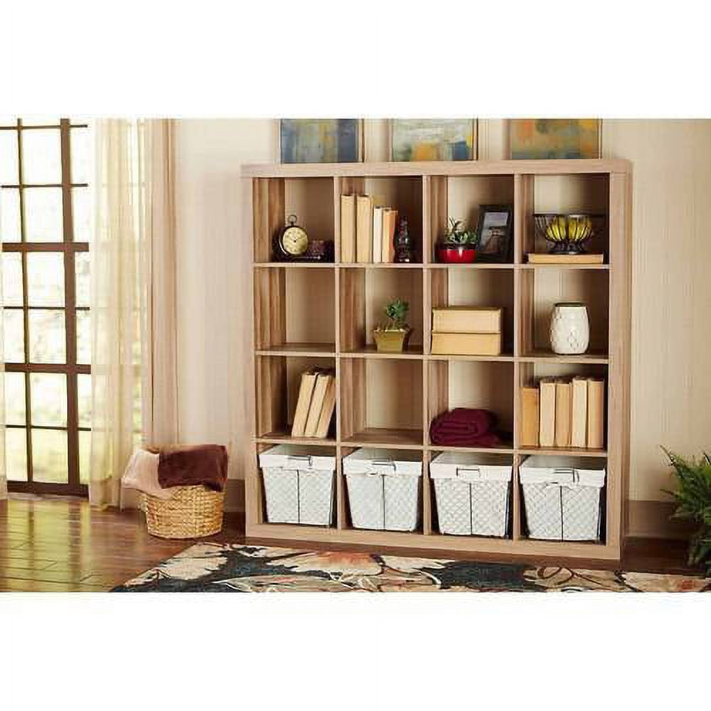Better Homes & Gardens 16-Cube Storage Organizer, Rustic Gray 