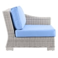 thumbnail image 5 of Modway Conway Outdoor Patio Wicker Rattan Right-Arm Chair in Light Gray Light Blue, 5 of 8