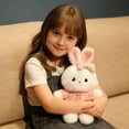 thumbnail image 6 of 11.02-Inch Pink Bunny Plush Toy with Skirt - Soft Stuffed Animal for Bedroom Decor, Huggable Sleep Companion & Birthday Gift for Kids and Adults Pink, 6 of 6