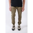 thumbnail image 3 of Brooklyn Cloth Cargo Pocket Twill Joggers, Olive Color, Comfortable Workwear Style, for Young's Men, 3 of 5
