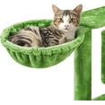 thumbnail image 4 of ZYPPP Cat Tree, 57in Cat Tree Tower for Indoor Cats with Basket Top Perches Sisal Scratching Board and Dalling Ball, Cat Activity Center for Kittens Green, 4 of 10