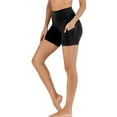 thumbnail image 2 of Women's Compression Yoga Shorts Classic Ruched Booty High Waisted Tummy Control Running Shorts Gym Workout Shorts Butt Lifting Hot Pants with Side Pockets XS-3XL, 2 of 7