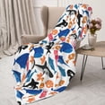 thumbnail image 3 of Sikiie Cute Sea Animals Cozy Flannel Fleece Throw Blanket: Lightweight & Thick for All Seasons - Perfect for Women, Men, & Kids"60"x50", 3 of 6