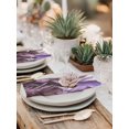 thumbnail image 6 of Hokiten Kitchen Dinner Napkins Set of 4 Purple Tropical Leaves Cloth Napkins Reusable Washable Table Napkins for Weddings Cocktail Parties Holiday Table Decor 20x20 Inch, 6 of 8