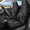 thumbnail image 2 of Jeiento Spider Web Car Seat Covers 2 Pcs Front Seats Only 2 PCS Front Seat Cover Set Interior Covers Fashion Auto Interior for Car Sedan Auto Truck SUV Halloween Decorative Accessory, 2 of 7
