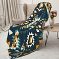 thumbnail image 4 of Aztec Soft Throw Blanket Flannel Fleece Blankets Warm Cozy Lightweight Fuzzy Blanket for Bed Sofa Couch Home Decor 80"X60", 4 of 15