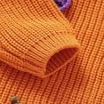 thumbnail image 6 of Gvdentm Toddler Boy Girl Halloween Pumpkin Sweater Warm Pullover Sweatshirt Knitwear Knitted Fall Winter Baby Clothes Orange,6-9 Months, 6 of 6