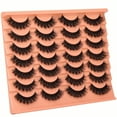 thumbnail image 3 of 14-Pairs Pack Short Faux Mink False Lashes - Natural Look, Thick Volume Wispy Strip Lashes, Cat Eye Style That Looks Like Extensions, 3 of 10