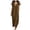 Z1-Brown, variant on Women's Casual Maxi Dress, Long Sleeve Collared Half Button Shirt Dress with Front Slit, Loose Fit Beach Cover Up (Yellow, S)